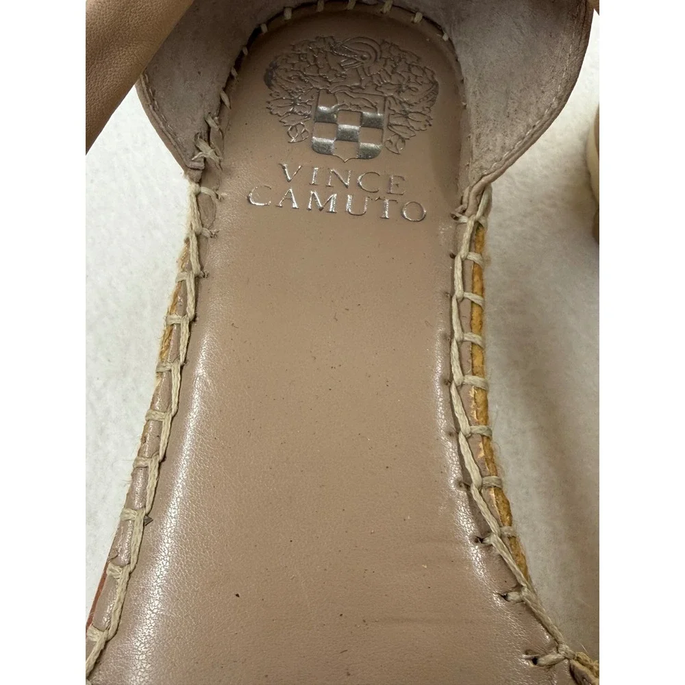 Vince Camuto Binadee Yellow Snake Print Espadrille Flats Ankle Tie Shoes Size 6M